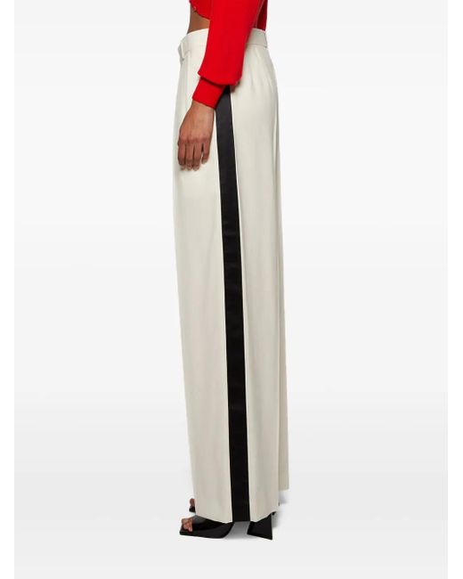 Wardrobe NYC White Low-Rise Tuxedo Trousers