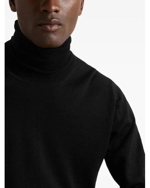 Woolrich Black Roll-Neck Knitted Jumper for men