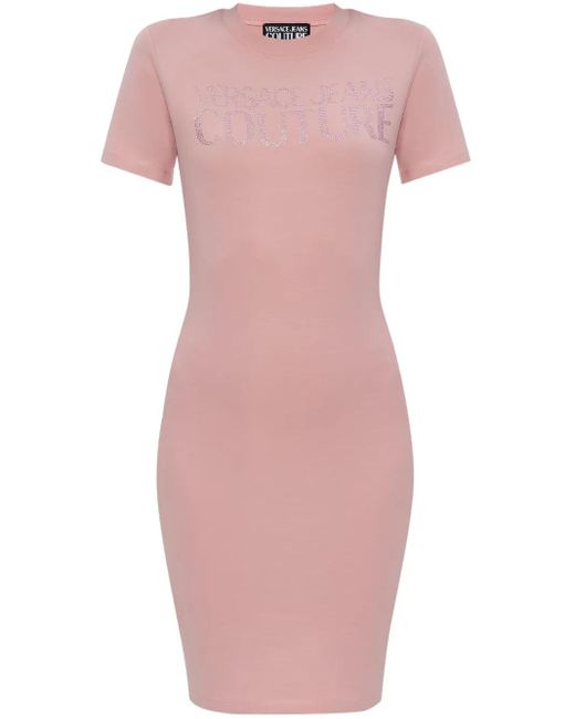 Versace Jeans Couture アップリケ ドレス Pink