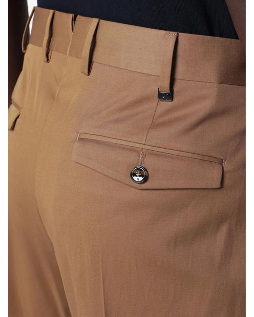 PT Torino Natural Pleated Trousers for men