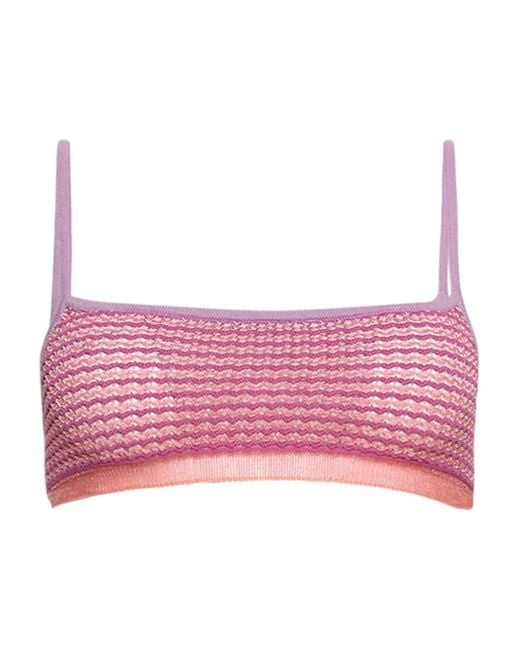 Roberta Einer Pink Rib-Knit Top