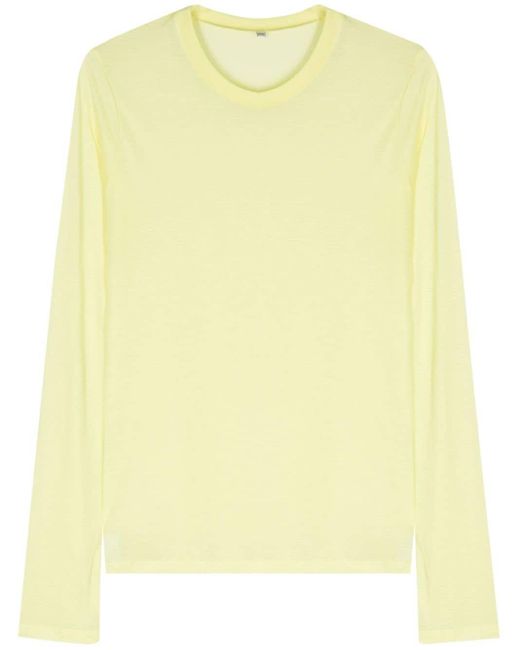 Baserange Yellow Meliertes Lyocell-T-Shirt