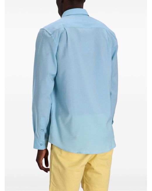 Camisa con logo bordado Vilebrequin de hombre de color Blue