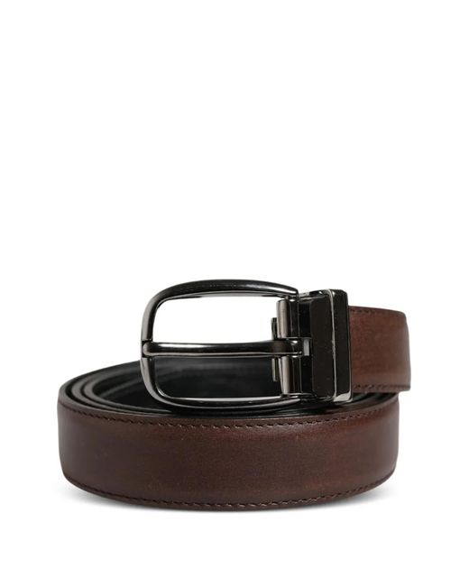 Dolce & Gabbana Black Buckle-Fastening Leather Belt for men