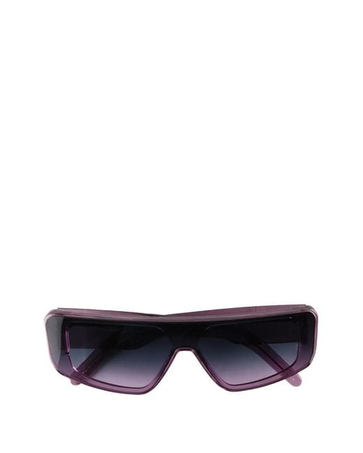 Rick Owens Blue Performa Geometric Sunglasses