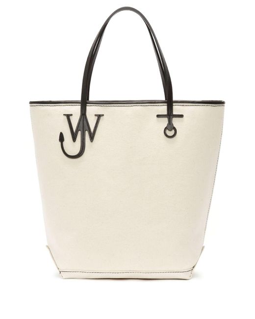 J.W. Anderson Tall Anchor Canvas Shopper in het Natural