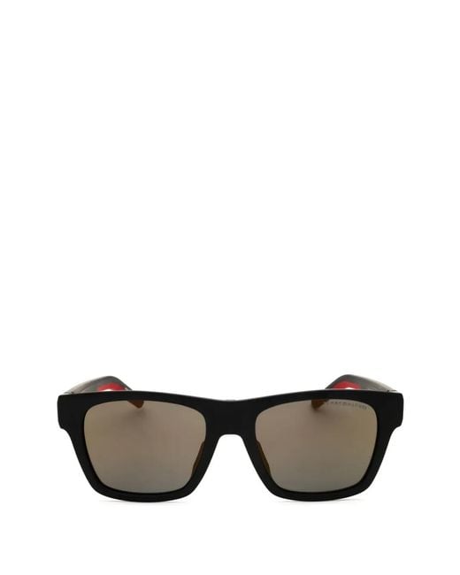 Tommy Hilfiger Black Rectangle-Frame Sunglasses for men