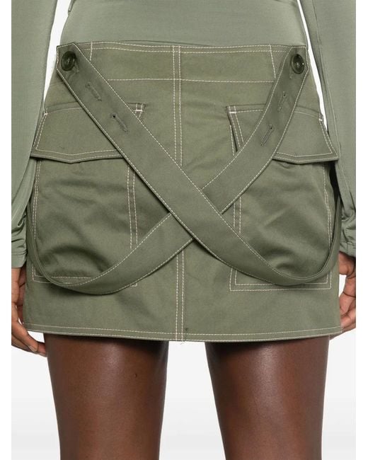 Off-White c/o Virgil Abloh Green Cargo Mini Skirt With Straps