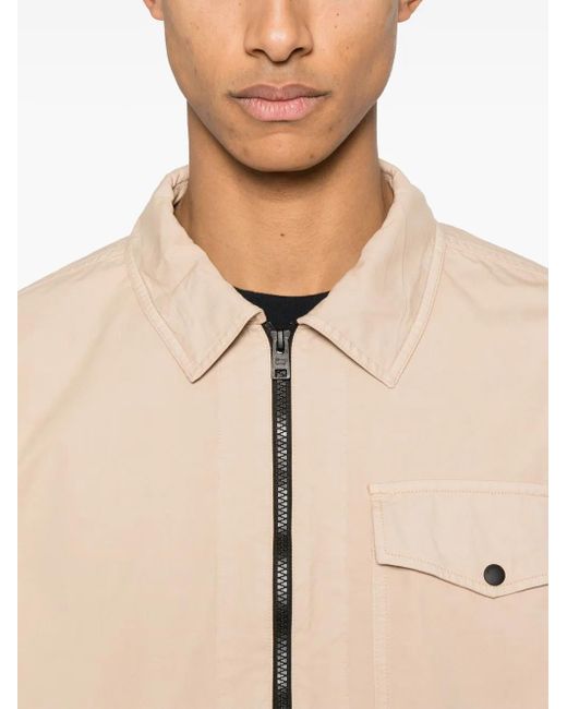 Woolrich Overshirt Met Gabardine Weving in het Natural voor heren