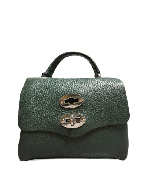 Zanellato Black Baby Postina Mini-Tasche mit strukturiertem Henkel