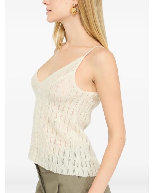 Liu Jo White V-Neck Top
