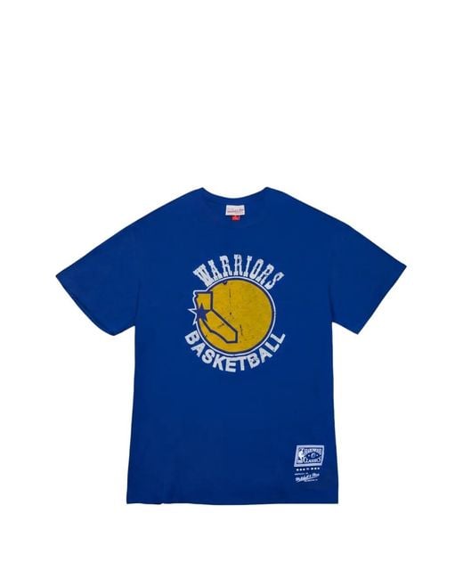 Mitchell & Ness Blue Nba Golden State Heritage T-Shirt for men