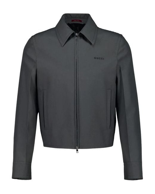 Gucci Gray Technical-Panama Jacket for men