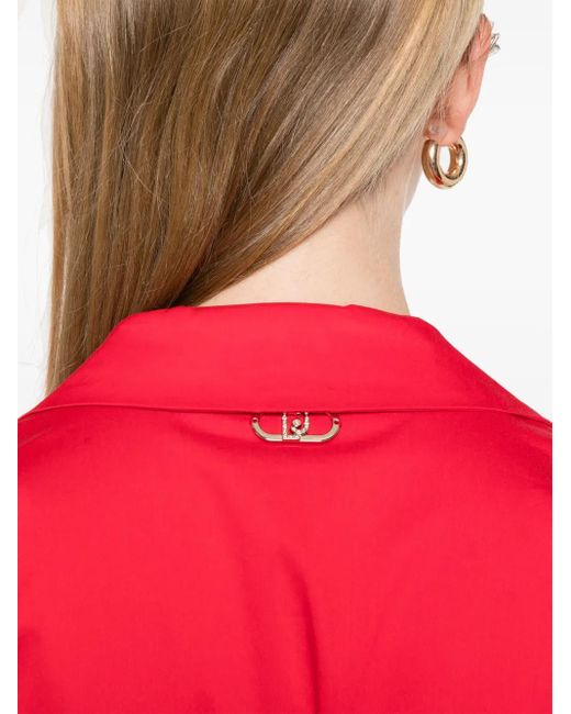 Liu Jo Red Shirt-Style Mini Dress