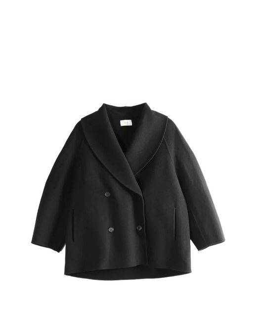 The Row Black Double-Breasted Jacket