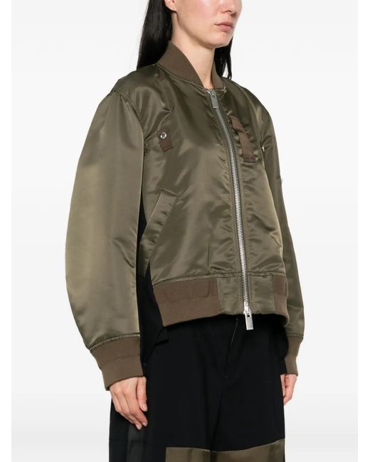 Sacai Green Zip-Up Jacket