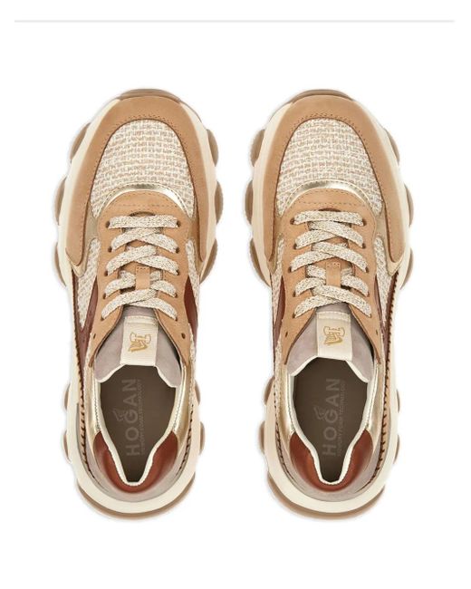 Hogan Natural Hyperactive Panelled Suede Sneakers