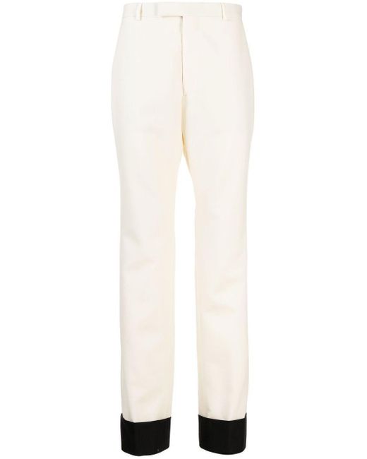 Gucci White Wool-mohair Tailored Trousers for men