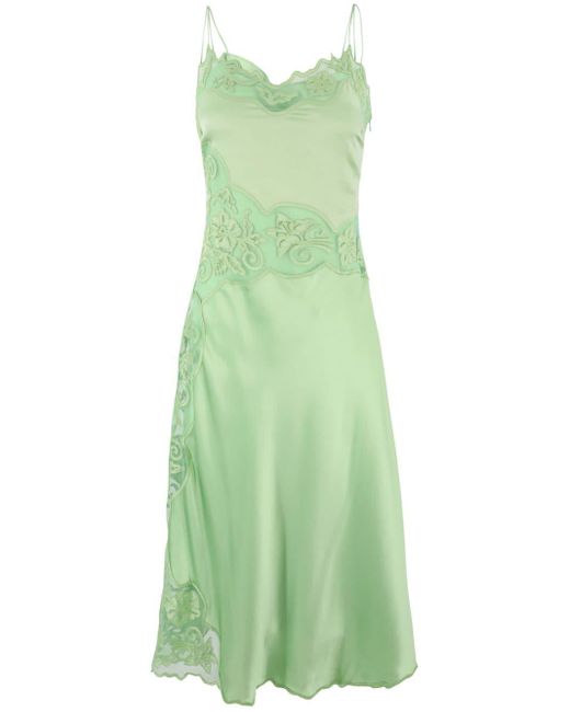 Ulla Johnson Green Lucienne Floral-appliqué Dress