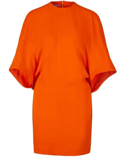 Stella McCartney Orange Oversize-Sleeve Dress