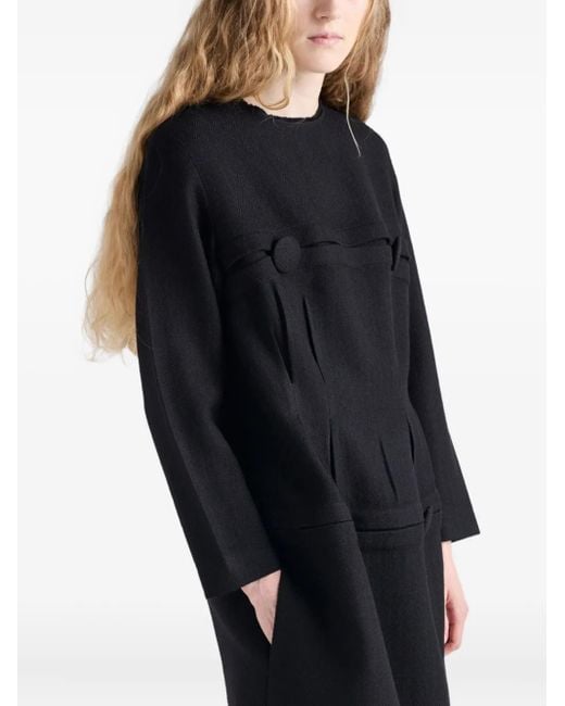 Prada ボタンディテール ドレス Black