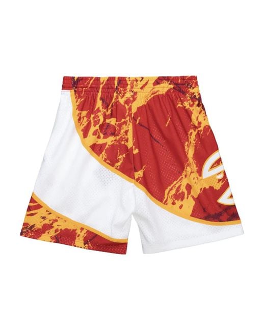 メンズ Mitchell & Ness X Nba Atlanta Hawks 1986 Team Marble Swingman ショートパンツ White