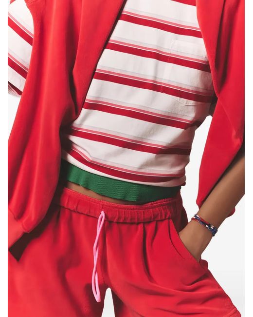 Xirena Red Drawstring Towelling Shorts