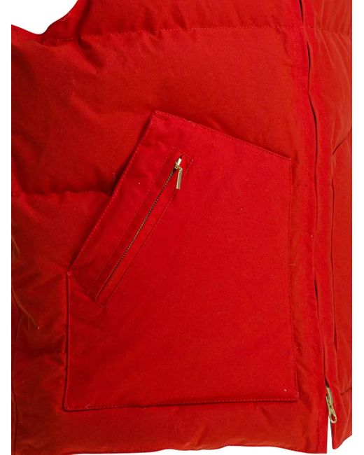 Ceccarelli Red Quilted Padded Gilet for men