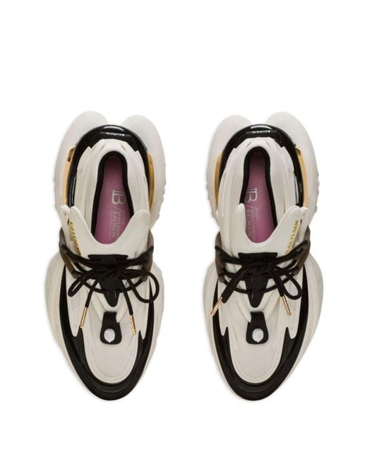 Balmain White Unicorn Low-top Sneakers