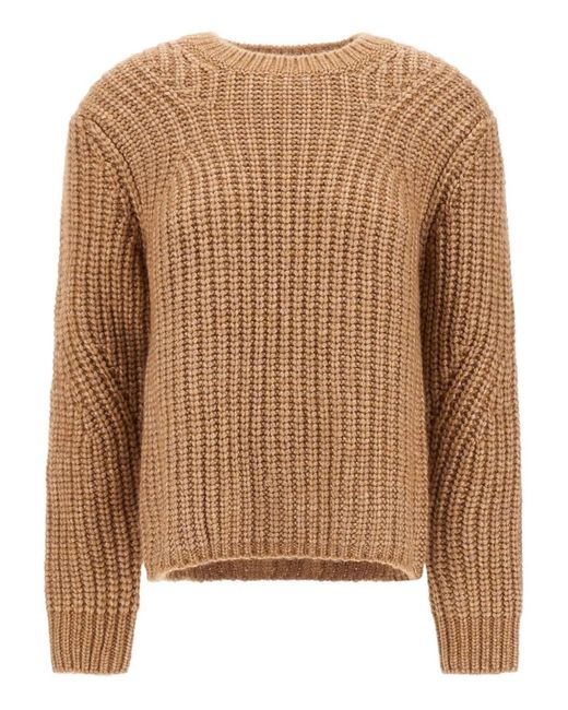 Herno Brown Ribbed Jumper