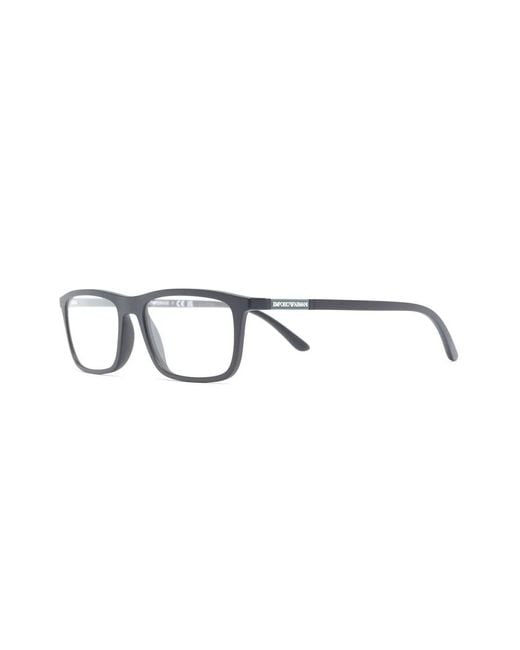 Emporio Armani Brown Rectangle-Frame Glasses for men