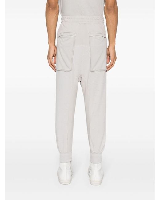 Thom Krom White Drop-crotch Panelled Track Pants for men