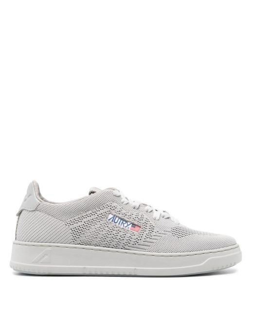 Autry White Easeknit Lace-up Sneakers for men