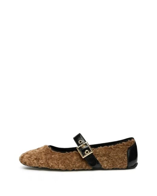 Candice Cooper White Ballerines Dafne Brid Teddy
