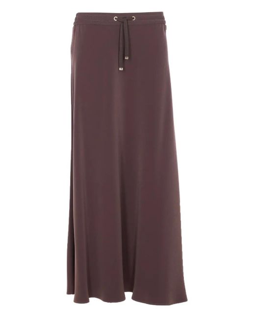 Herno Purple Elasticated-Waist Drawstring Skirt