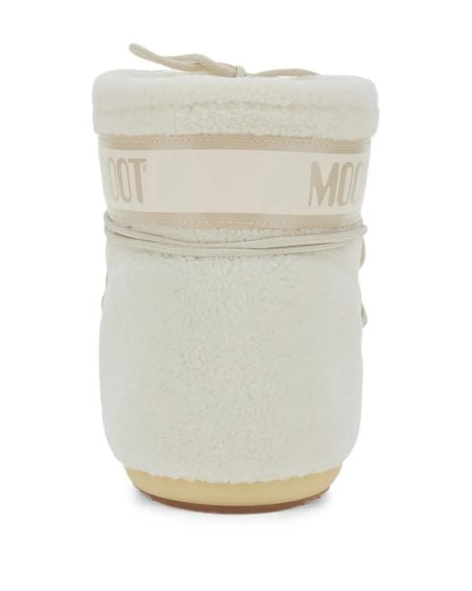 Moon Boot White Icon Low Shearling-Effect Boots