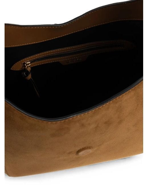 Isabel Marant Brown Altay Braided-Detail Shoulder Bag