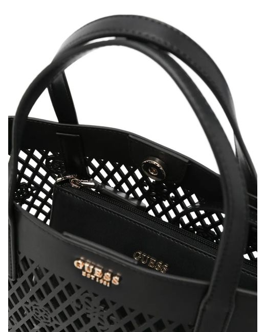 Borsa Tote Letty Mini di Guess in Black