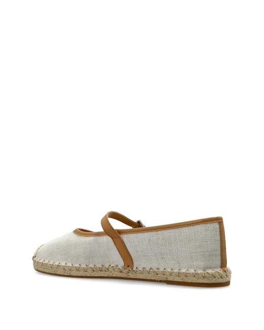 MICHAEL Michael Kors White Canvas Ballet Espadrilles