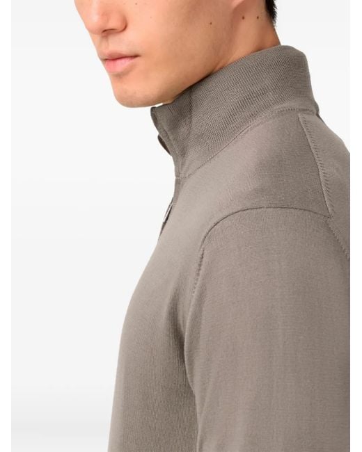メンズ Boggi ハーフジップ セーター Gray