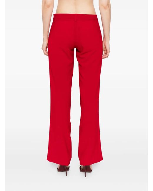 BLAKLACE Red Mid-Rise Trousers