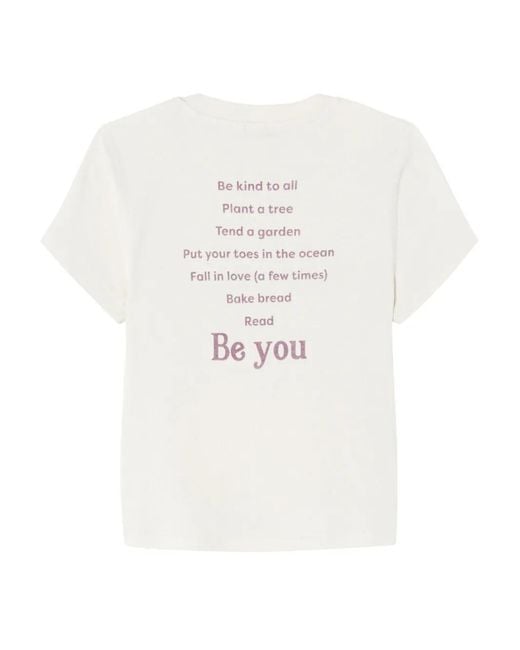 Re/done White X Pamela Anderson Cotton T-Shirt