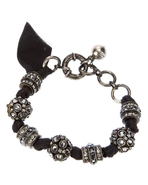 Beaded Chunky Bracelet Lanvin en coloris Black