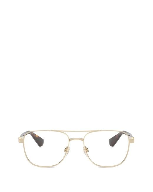 Burberry White Pilot-Frame Glasses for men