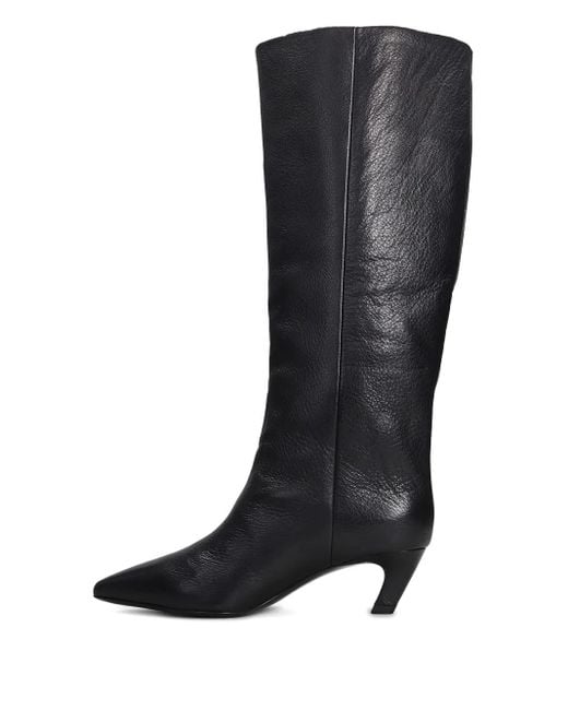 Ash Black Leather Boots