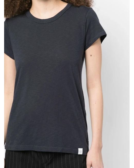 Rag & Bone Blue Slub Tee Short-Sleeves T-Shirt
