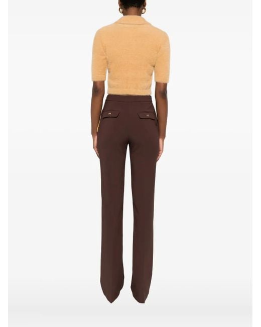 Cropped cardigan Elisabetta Franchi de color Natural