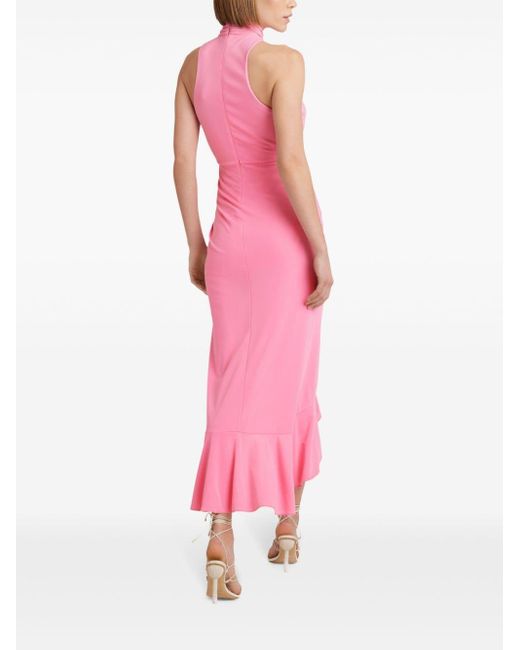 Cinq À Sept Pink Antonia Asymmetric Midi Dress