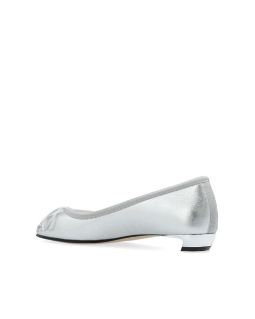 Alexander McQueen White Armadillo Ballerina Shoes