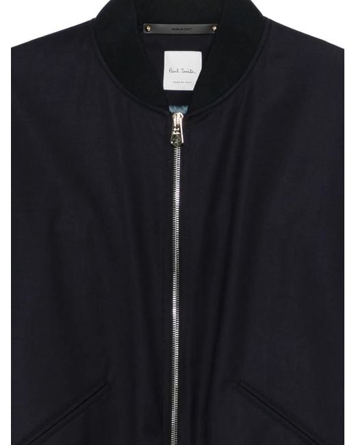 Paul Smith Blue Zip-Up Bomber Jacket for men